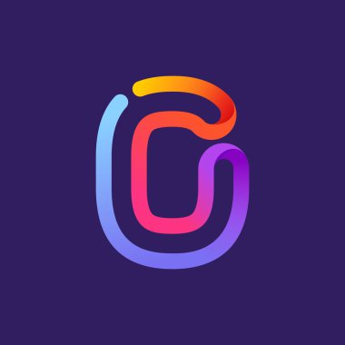 Renkli neon satırı ile kurulan sıfır logosu. 