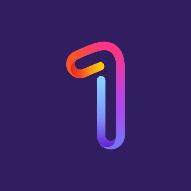 Renkli neon satırı ile oluşan bir logo. 