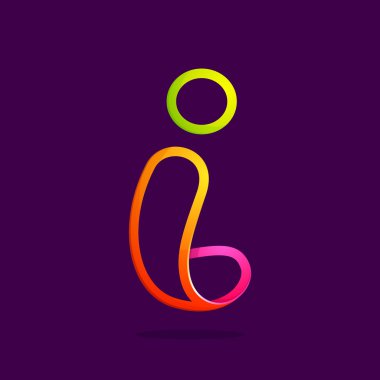 Harf ı parlak neon satırı ile oluşan logo. 
