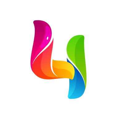 Renkli sarmal çizgiler tarafından kurulan dördüncü logosu.