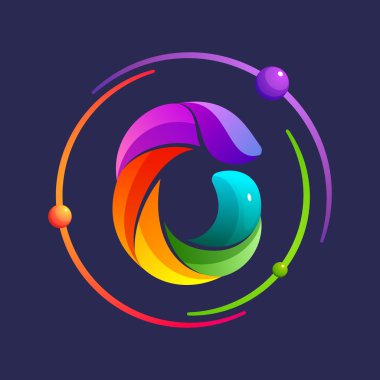 Atom numarası sıfır logolu bir yörünge.
