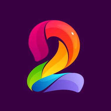 Renkli sarmal çizgiler tarafından kurulan ikinci logosu.