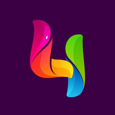 Renkli sarmal çizgiler tarafından kurulan dördüncü logosu.