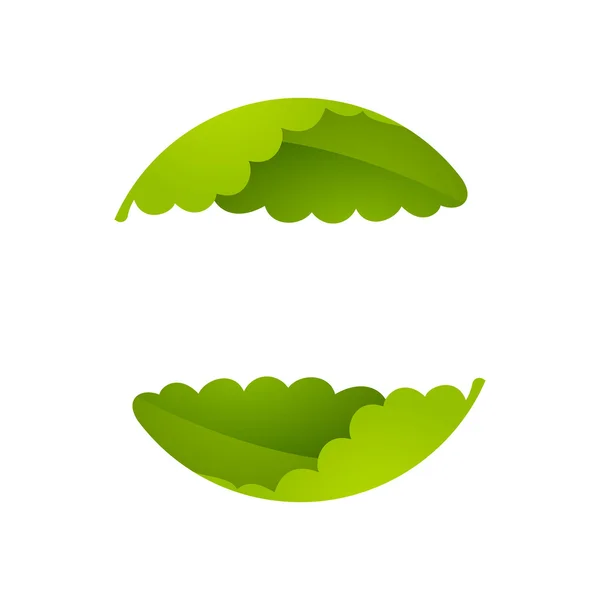 녹색 잎 아이콘입니다. 생태 구 로고. — 스톡 벡터