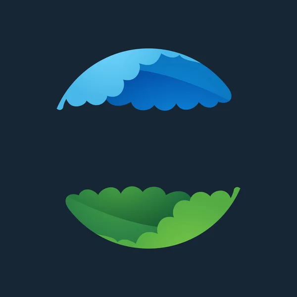 Groene bladeren pictogram. Ecologie gebied logo. — Stockvector