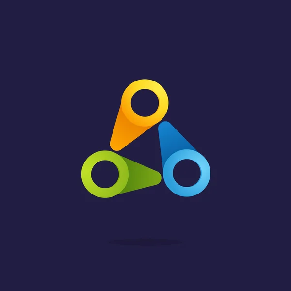 Sjabloon voor abstract oneindige lus-logo. Swirl-pictogram. — Stockvector