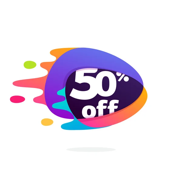 Sale logo in triangle intersection icon with fast speed lines. — Stock Vector