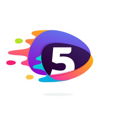Beş numaralı logo üçgen Kavşağı simgesi 