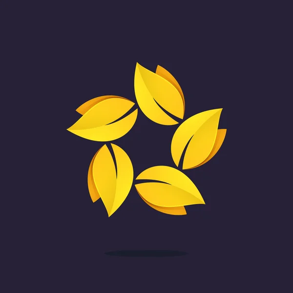 Gouden award laurier krans logo. — Stockvector