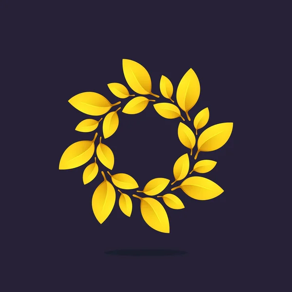 Logo de couronne de laurier Gold Award . — Image vectorielle