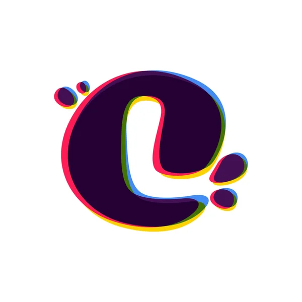 カラーシフトの手紙 L ロゴ. — ストックベクタ