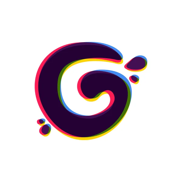 Letra C logo con cambio de color . — Vector de stock