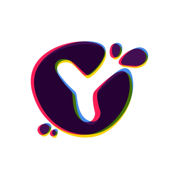 Letter Y logo with color shift. — Stock Vector