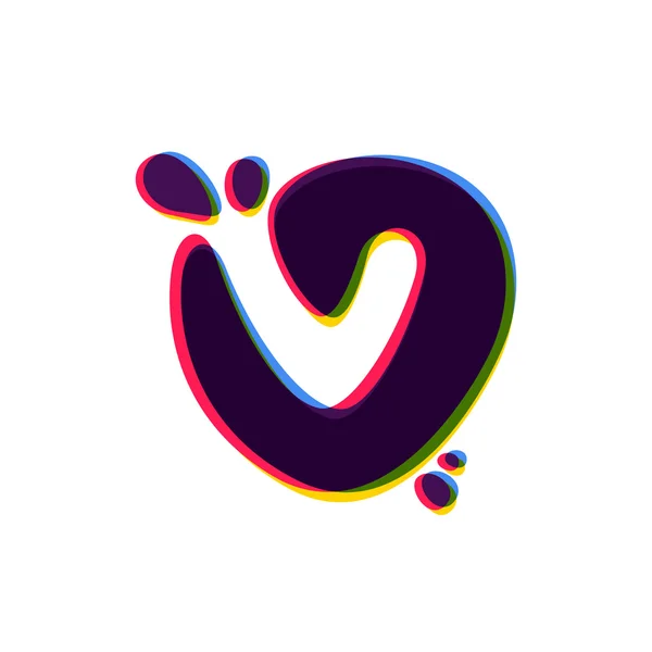 Letter V logo with color shift. — Stock Vector