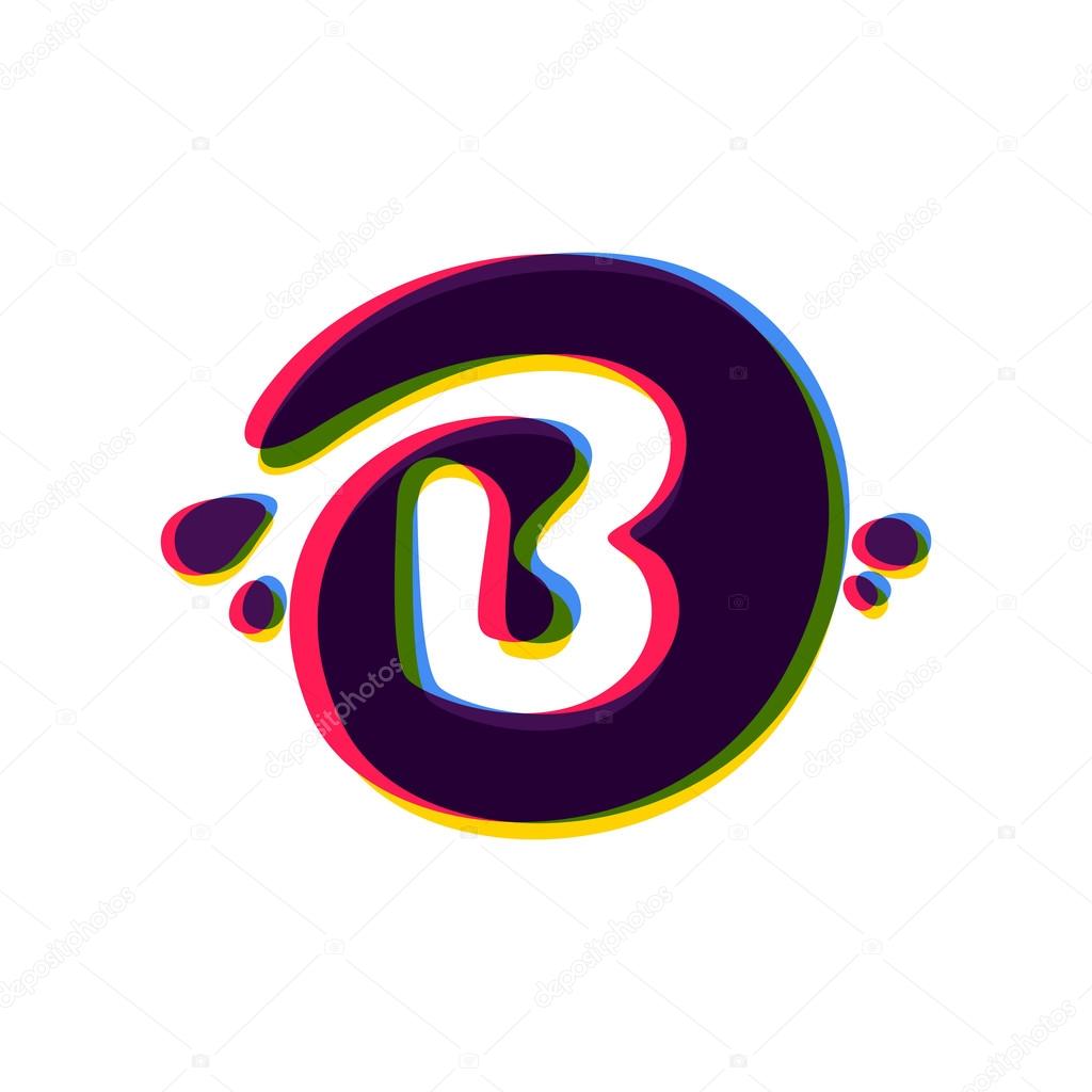 Letter B logo with color shift.