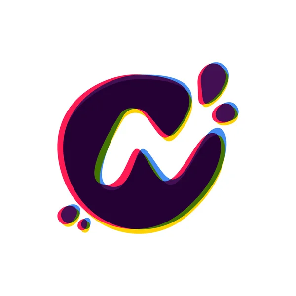 Lettre N logo avec changement de couleur . — Image vectorielle