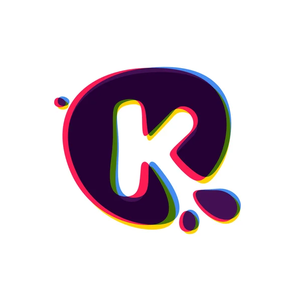 Lettre K logo avec changement de couleur . — Image vectorielle