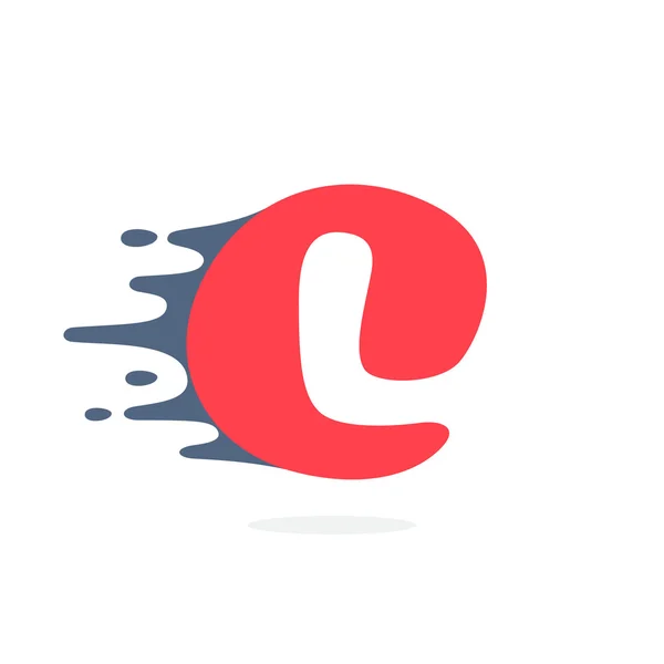 Letter L logo met snelle snelheid water, brand, energielijnen. — Stockvector