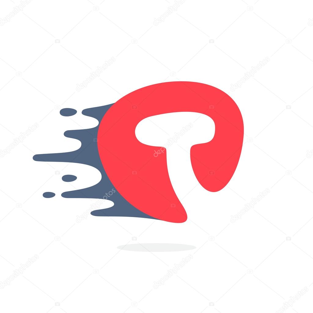 Letter T logo with fast speed water, fire, energy lines. Vector elements for sportswear, t-shirts, labels or posters.