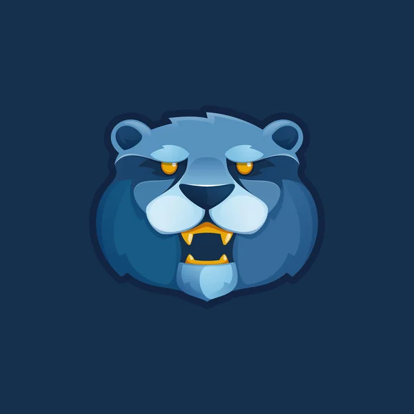 Bear head volume vector logo. – stockvektor