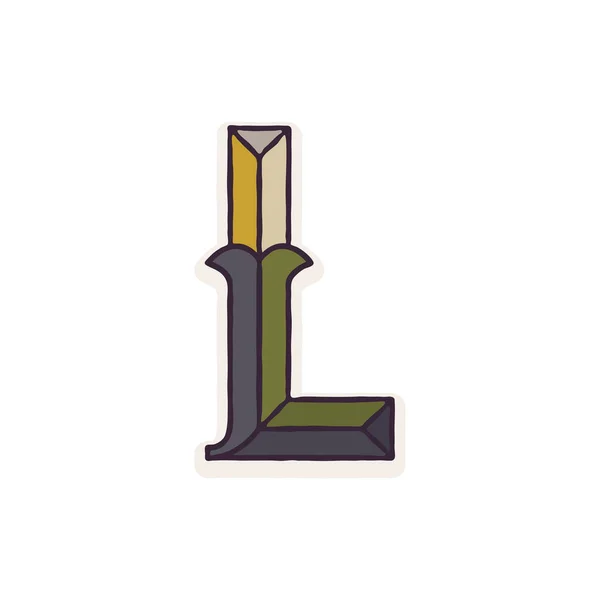 Logotipo Letra Facetado Com Cores Escuras Você Pode Usá Sua — Vetor de Stock