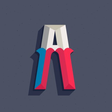 A harfi eski atletizm tarzında bir logo. Spor giyim kimliğinizde, beysbol ambleminizde, zafer posterlerinizde, retro üniversite tasarımınızda ve diğerlerinde kullanabilirsiniz.. 