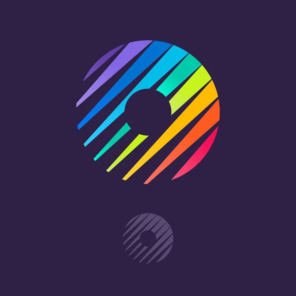 Logo Lettre Avec Lignes Diagonales Multicolores Modèle Vectoriel Vitesse Rapide — Image vectorielle