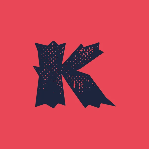 Letter Logo Horror Stil Mit Grunge Textur Vektorschriftvorlage Für Ihre — Stockvektor
