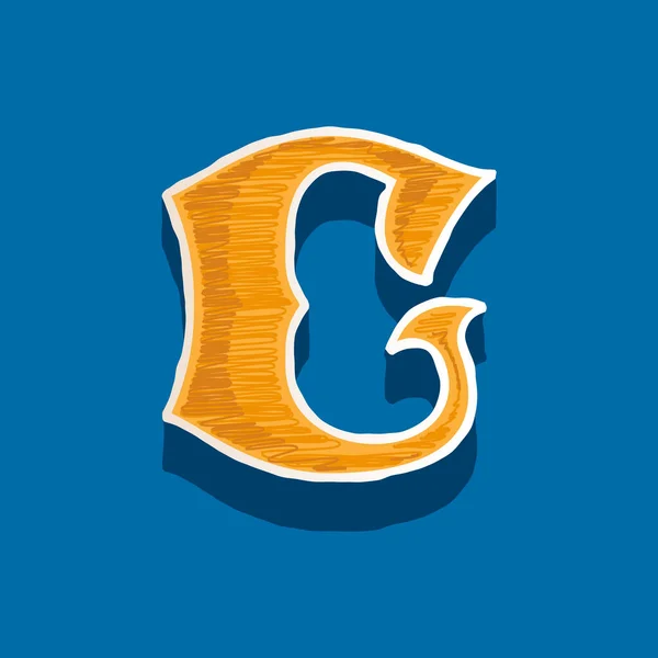 Буква Вышита Логотипом Классическом Спортивном Стиле Шрифт Retro Идеально Подходит — стоковый вектор