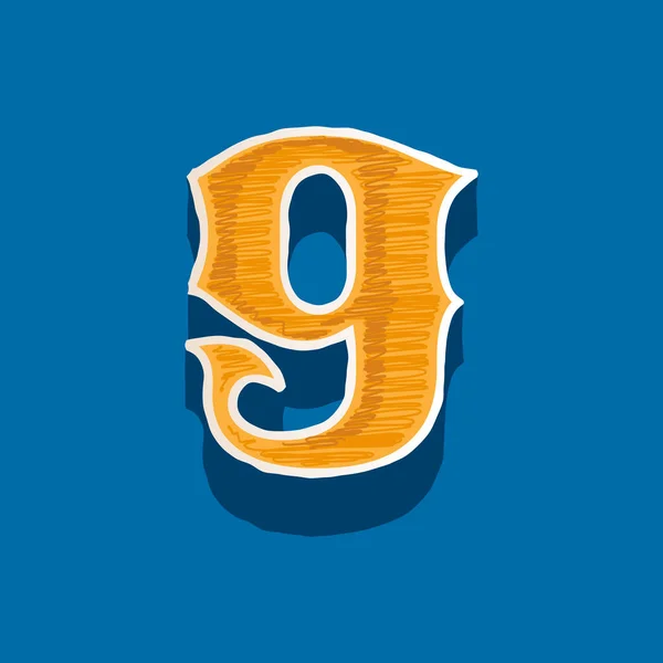Номер Девять Вышитый Логотип Классическом Коллегиальном Спортивном Стиле Шрифт Retro — стоковый вектор