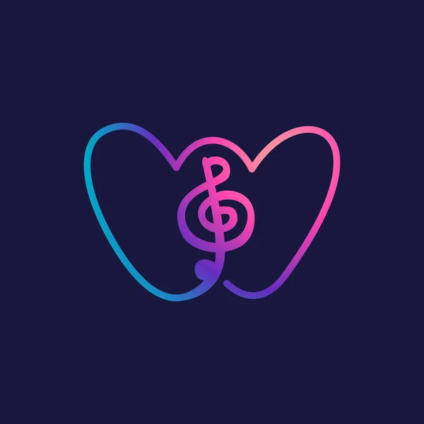 Γράμμα Λογότυπο Μουσική Νότα Εικονίδιο Διανυσματικής Γραμμής Για Εταιρεία Ήχου — Διανυσματικό Αρχείο