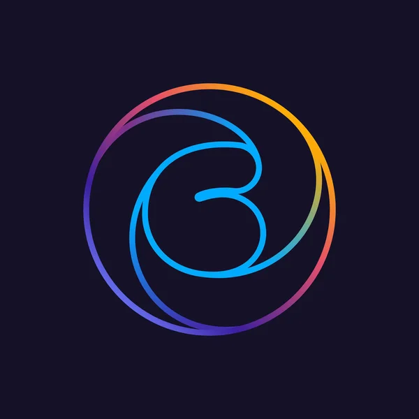 Altı Numaralı Renkli Logo Sosyal Uygulamanız Eğlenceli Avatarınız Veya Kurumsal — Stok Vektör