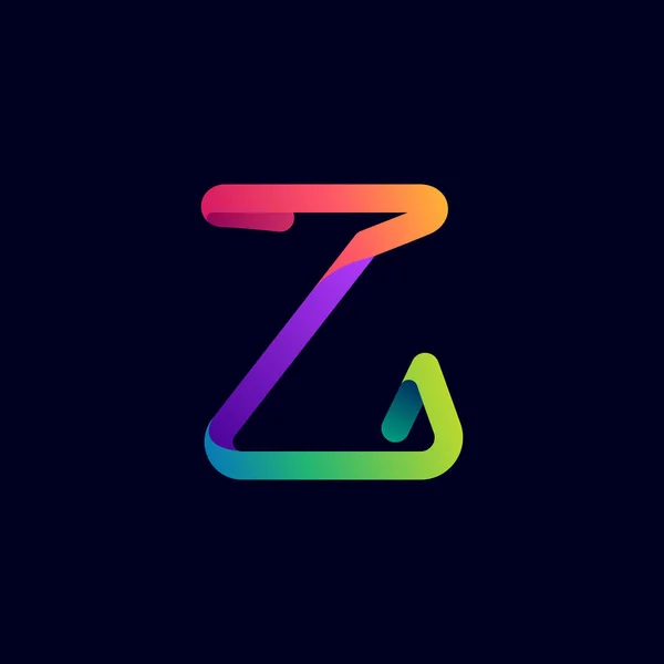 Buchstabe Logo Aus Mehrfarbigem Farbverlauf Neon Linie Vector Helles Symbol — Stockvektor