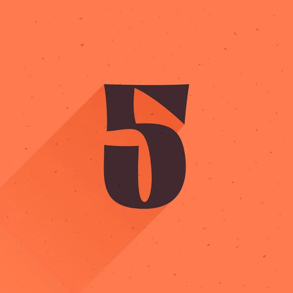 Logo Numero Cinque Tuoi Progetti Design Divertenti Felici Otterrete Segno — Vettoriale Stock