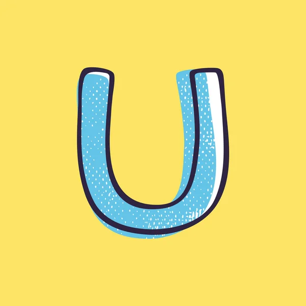 Kid Style Letter Logo Met Hand Getekend Met Een Marker — Stockvector