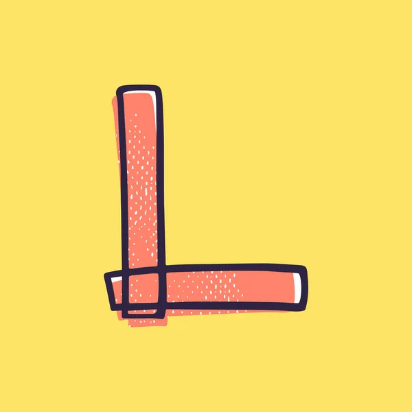 Kid Style Letter Logo Met Hand Getekend Met Een Marker — Stockvector