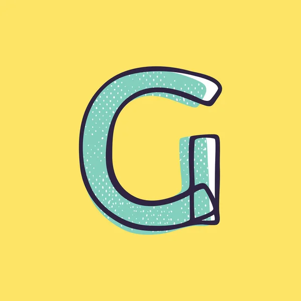 Kid Stil Bokstaven Logotyp Handritad Med Markör Med Färg Skift — Stock vektor