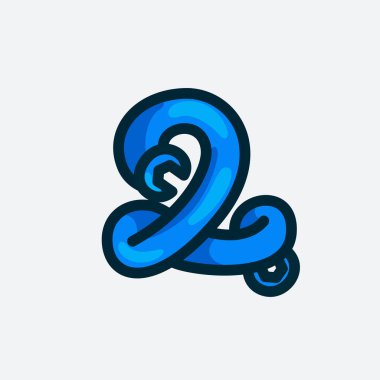 İngiliz anahtarından yapılmış iki numaralı logo. Tamir hizmetleri için vektör yazı tipi, araç gereç mağaza kimliği, el sanatları posterleri, vs..