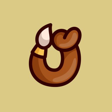 Boya fırçasından yapılmış o harf logosu. 1 Eylül olayları için vektör yazı karakteri, anaokulu kimliği, okul posterlerine dönüş, vs..