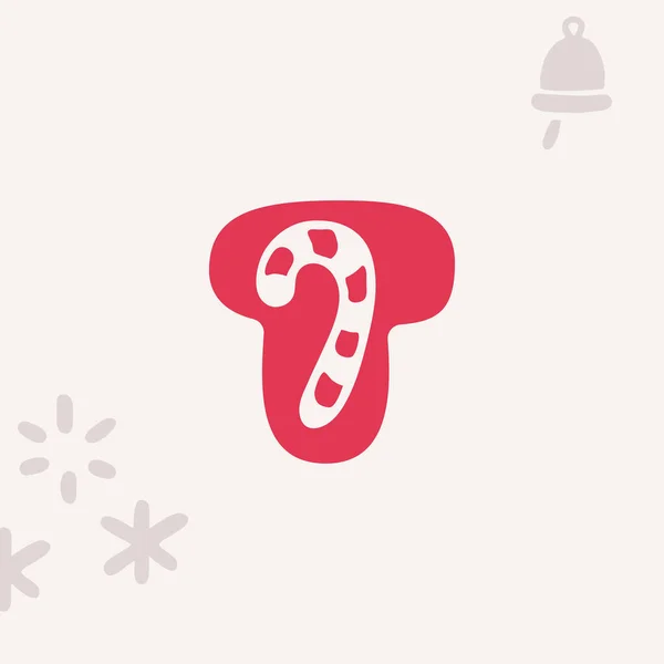Логотип Літерами Цукерками Різдвяного 2022 Нового Року Ідеально Підходить Сімейних — стоковий вектор