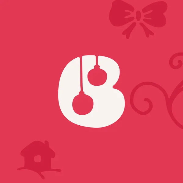 Logo Kuličkami Vánoce Nový Rok2022 Ideální Pro Balíček Rodinných Dárků — Stockový vektor