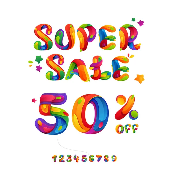 Super Sale Korting Belettering Voor Black Friday Poster Flyers Andere — Stockvector