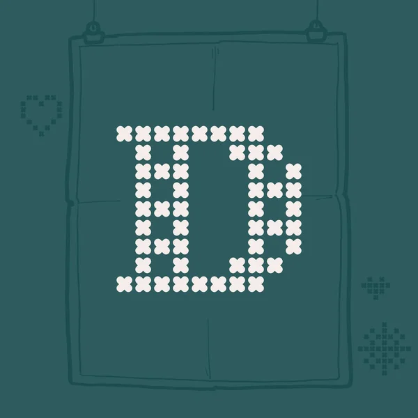 Логотип Зроблений Товстих Круглих Язниць Плаский Стиль Написал Набором Бонусних — стоковий вектор