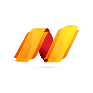 N letter Abstract  logo element clipart