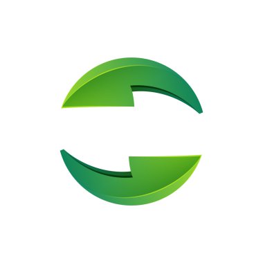 geri dönüşüm sembolü ile okları