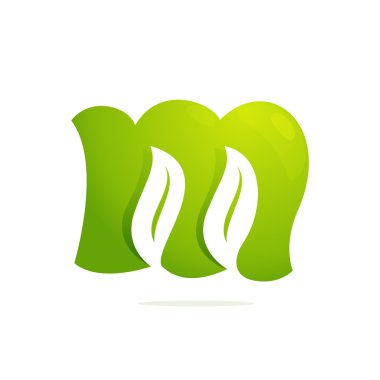 m harfi Eko logo ses ayarı simgesi