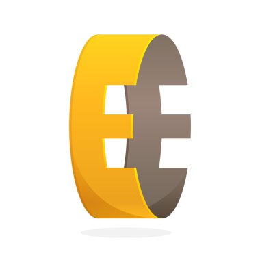 E letter cylinder volume logo