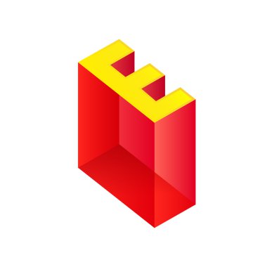 E harfi küp ses logosu