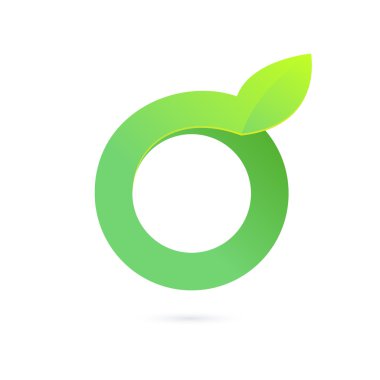 O letter green logo icon