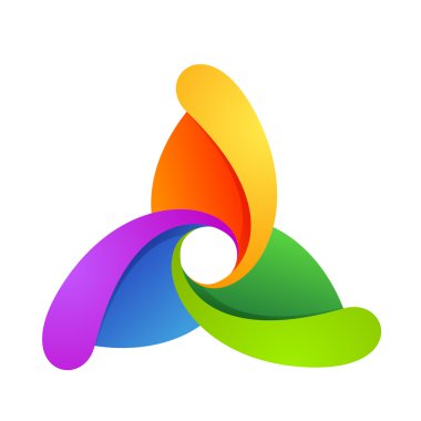 soyut üçgen döndürme logosu